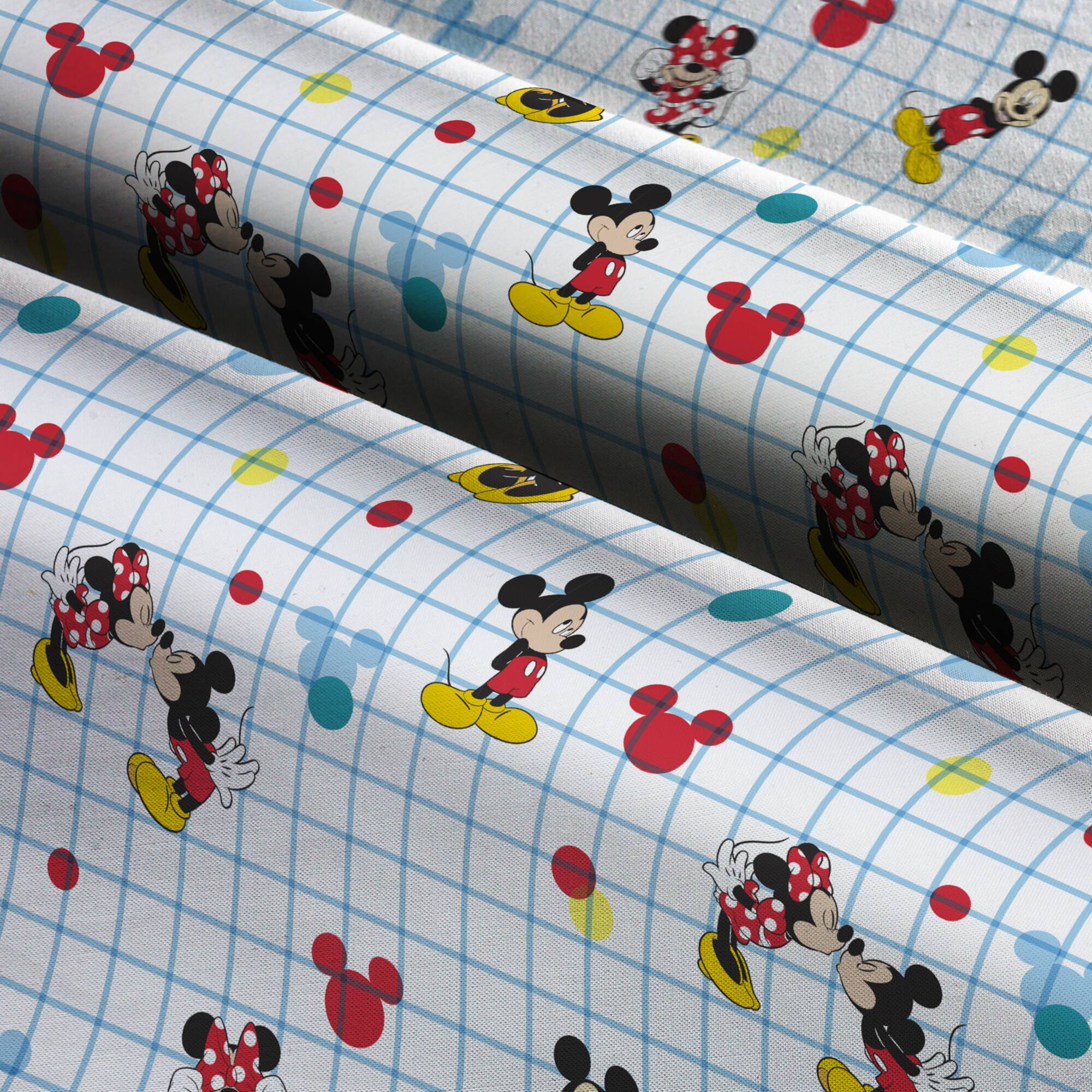 Disney® Mickey Minnie Grid Cotton Fabric